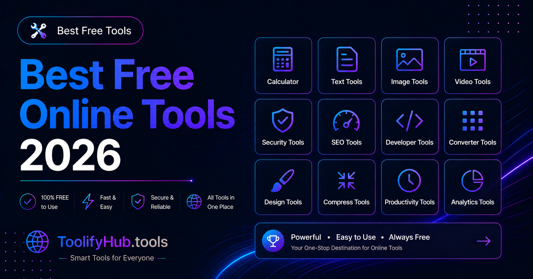 The 10 Best Free Online Tools You Need in 2026 — ToolifyHub