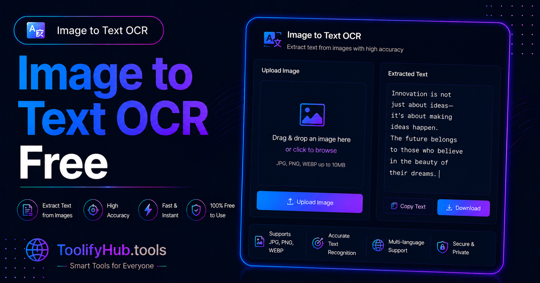 How to Convert Images to Text Online Free (OCR Guide 2026) — ToolifyHub